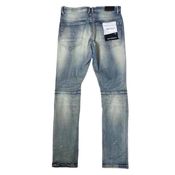 Smoke Rise NWT Men's Slim Tapered Fit Jeans Denim Distressed High Rise 32/32 - Picture 3 of 7